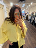 YELLOW LINEN OVERSIZE SHIRT