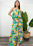 AURORA MULTI COLOUR PATTER JUMPSUIT TUBE