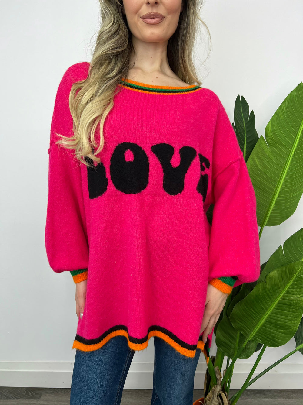 BIG LOVE BLACK OVERSIZE SWEATER