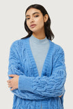 MID OCTOBER BLUE KNIT DUSTER