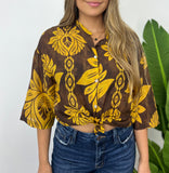 SOONA BROWN MUSTARD BLOUSE