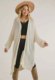 LOOCY BEIGE LIGHT LONG CARDI