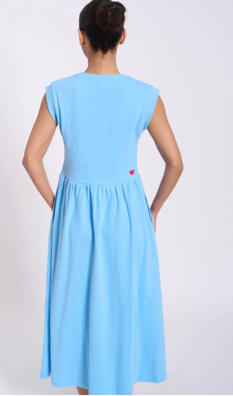 MAYA ALASKAN BLUE MIDI DRESS MADE IN 🇨🇦