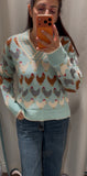 LIGHT BLUE CHIRP CHICKENS WOOL SW DR BL