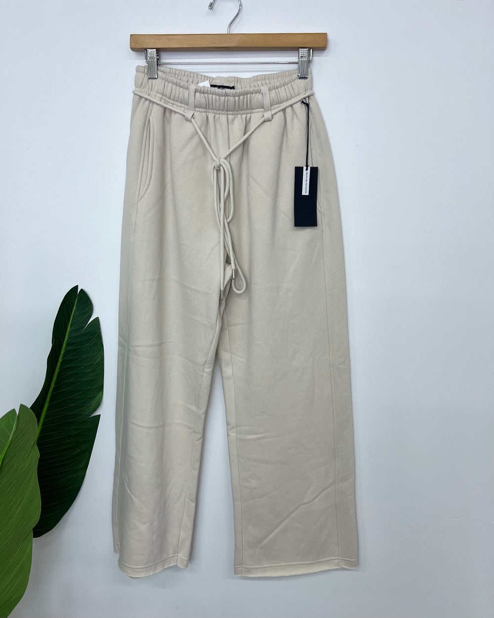 WIDE LEG RECYCLED LATTE SWEATS