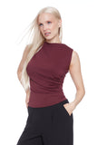 🇨🇦 VERONICA MERLOT ROUCH S/LESS TOP CANADA