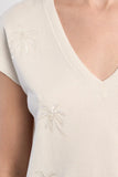 PINEAPPLE WHITE SEQUIN WHITE NYLON TOP