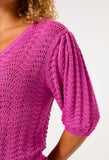 MEADOW PURPLE CROCHET V SUMMER SWEATER