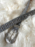 ROCKABILLY DENIM STUDDED BELT