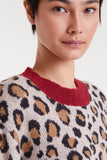 MINI LEOPARD SOFT BROWN SWEATER