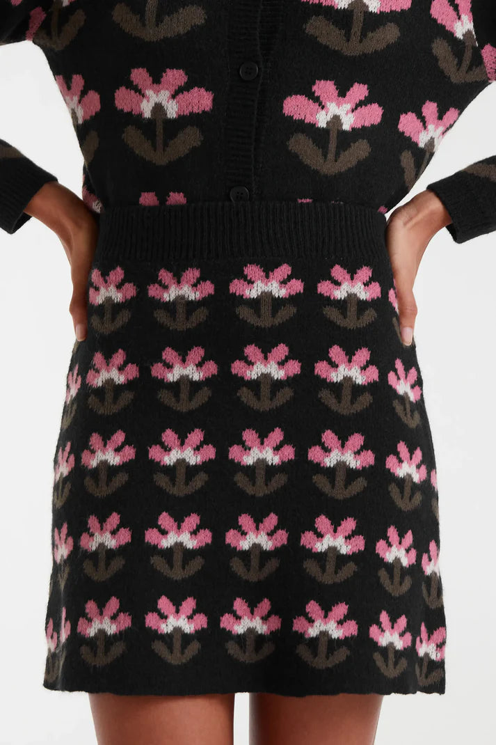 BABOUSHKA SKIRT FLORAL KNIT