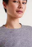 MARLENE GREY COLOURED STONES SWEATER