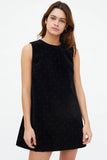 VELVET RHINESTONES MINI ALINE DR