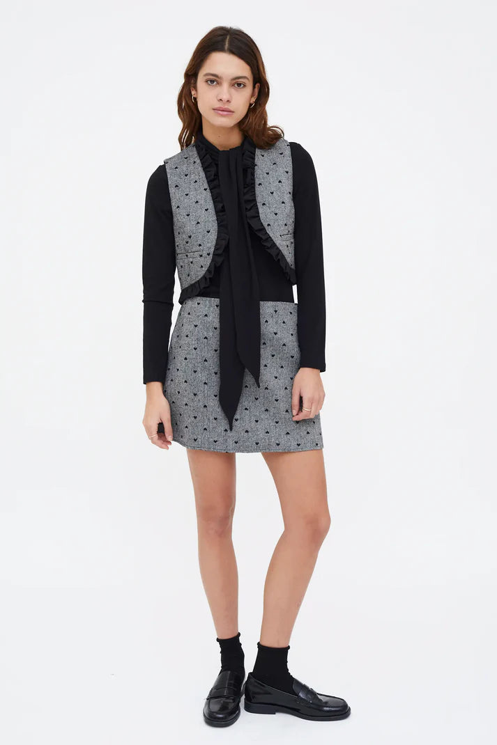HEARTS TWEED GREY VEST