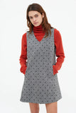 HEARTS TWEED GREY DRESS