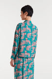 ONCA LEOPARD DESIGN GREEN SHIRT