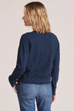 BURNOUT NAVY COTTON V TEE L/S BY BOBI
