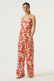 WOLFE CAMI CRINKLED ORANGE PRINT