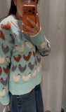 LIGHT BLUE CHIRP CHICKENS WOOL SW DR BL