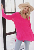 POPCORN PINK OVERSIZE LONG SW
