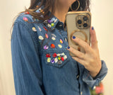 JEWEL COLOURS DENIM SHIRT