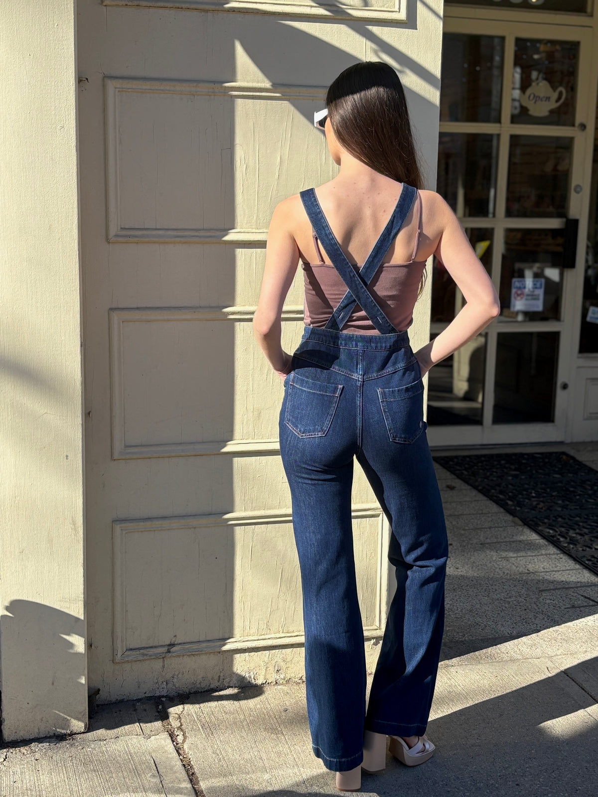 APRON ZIP INK DENIM FRONT ZIP OVERALL CA | Sustainable Fashion