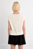 PINEAPPLE WHITE SEQUIN WHITE NYLON TOP