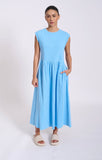 MAYA ALASKAN BLUE MIDI DRESS MADE IN 🇨🇦
