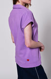 LENNA LILAC POLO TOP