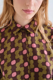 ABERDEEEN OLIVE/PINK BUTTONDOWN