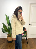 BATHAV SPECKLED CREAM L/S TUNIC DRESS