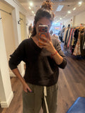 JENNY SOFT BROWN VNECK SWEATER