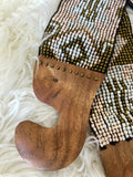 *Last One* NAIROBI GEO SHAPE GOLD BEADED STRETCH BE