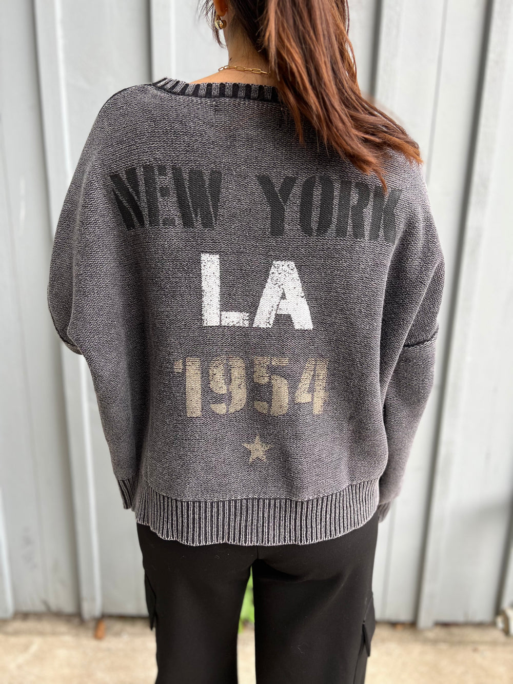 1954 ZIP SIDE MINERAL COTTON SWEATER
