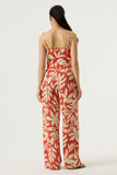 WOLFE CAMI CRINKLED ORANGE PRINT