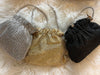 KENDELL GOLD SEQUIN BUCKET CLUTCH