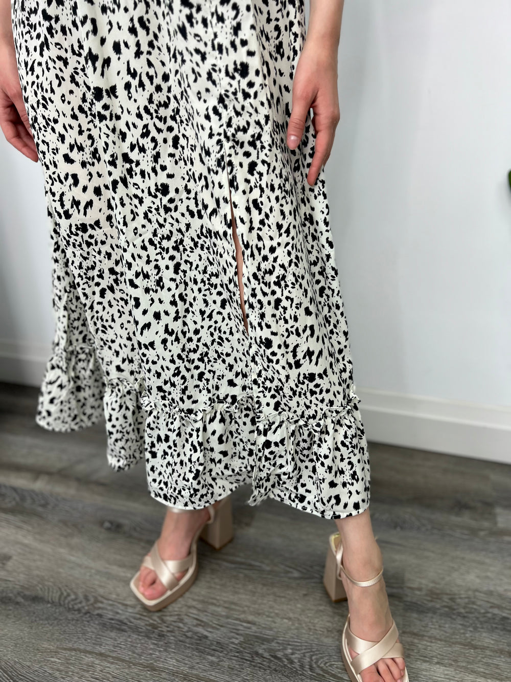 SWEET DARLING CHEETAH MAXI BLK WHITE