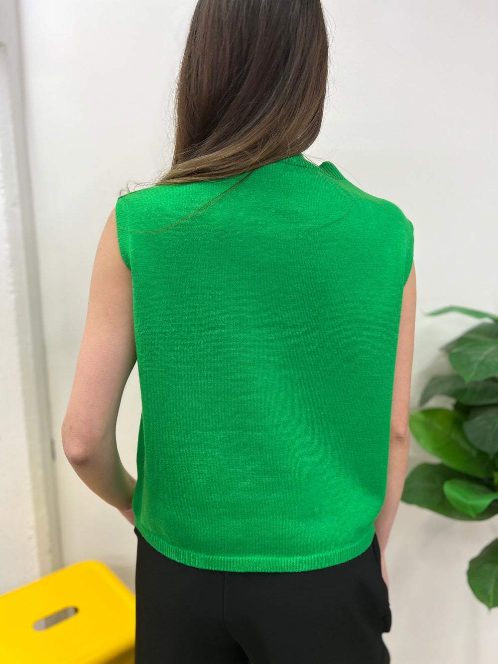 THE GREEN SOFT FOIL GOLD TOP VEST