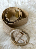 TYLA GOLD STRETCH BELT MADE OF PAPER