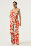 WOLFE CAMI CRINKLED ORANGE PRINT
