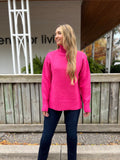 BAI HOT PINK OVERSIZE MOCK SW