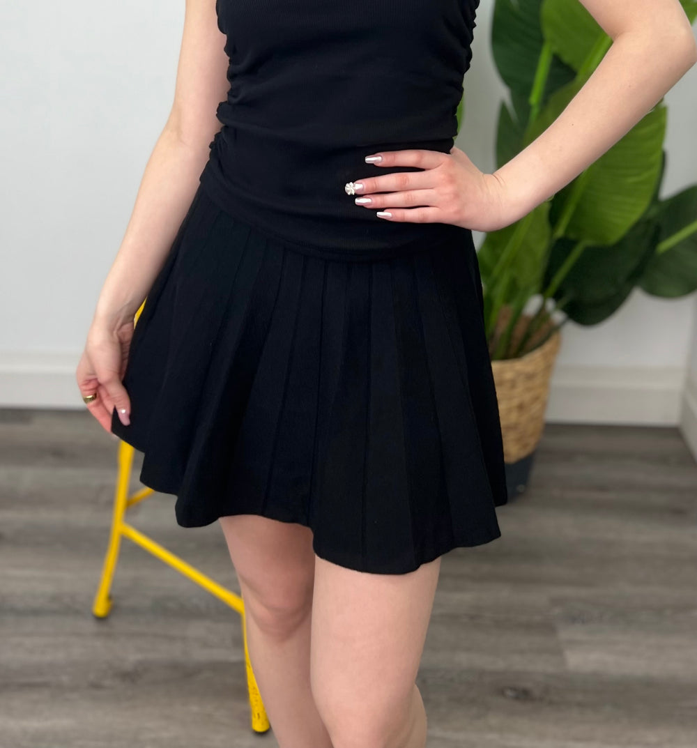 Black tennis skirt dress hotsell