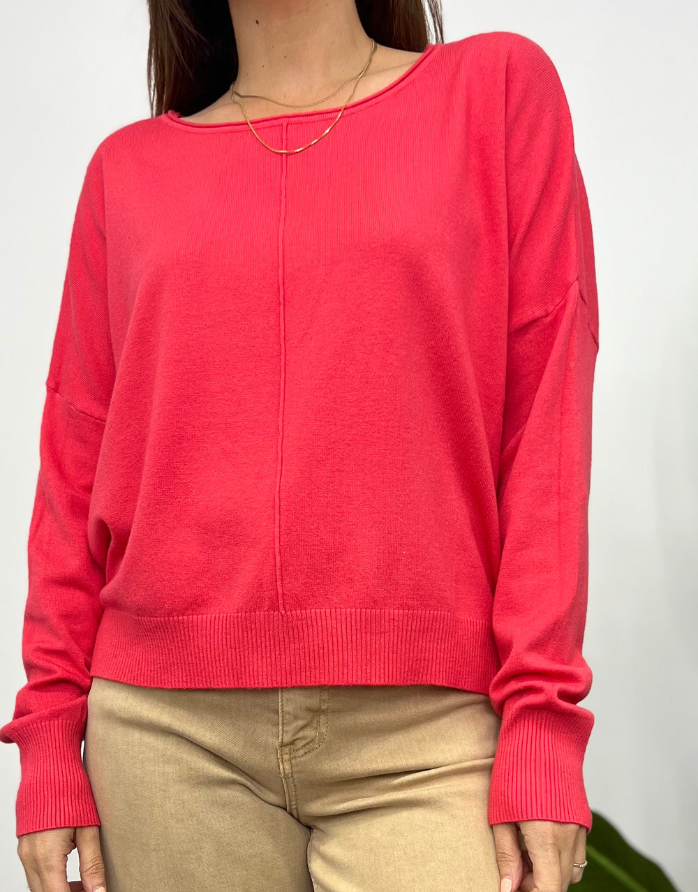 WATERMELON FRONT SEAM DREAMERS SWEATER