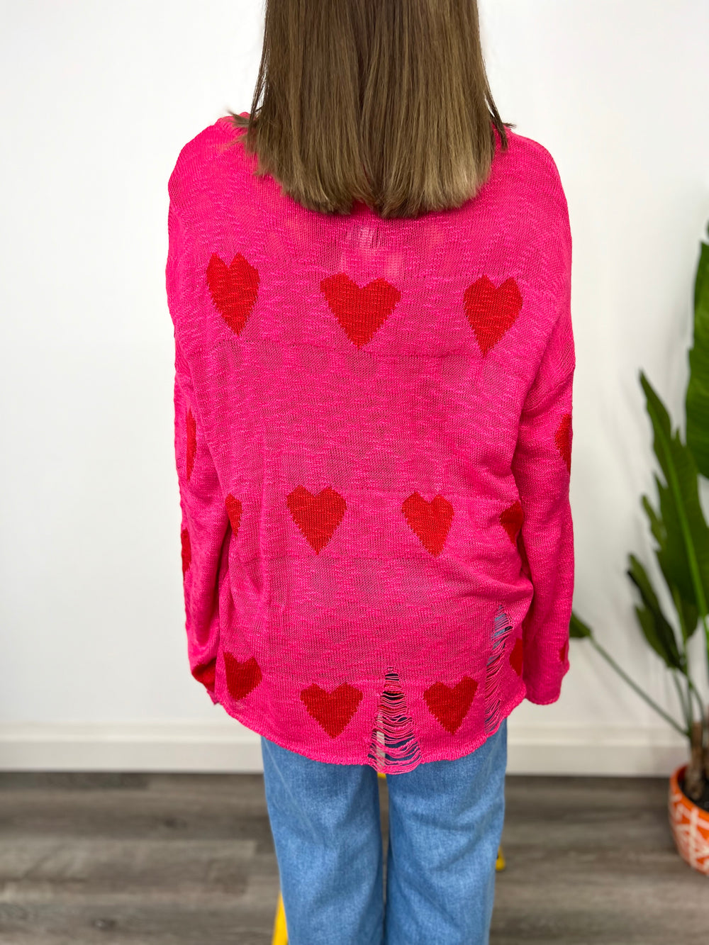 KETTLE RED MESH HEARTS DISTRESS SW