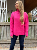 BAI HOT PINK OVERSIZE MOCK SW