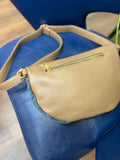 DEN PLEATH GOLD ZIP CROSSBODY