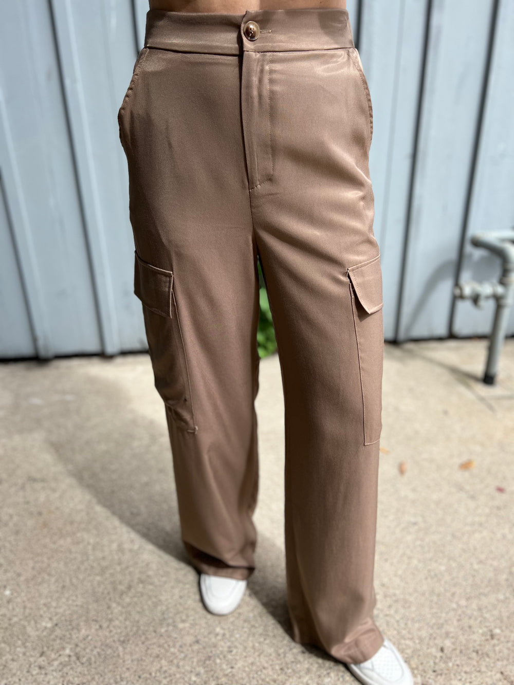 MAISON ALMOND CARGO DRESS PANT