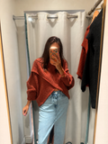 CROSSED UP RUST KNIT CAPE SW