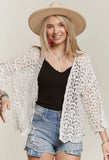 DREAM WHITE COTTON CROCHET CARDI