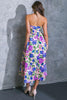 IRIS PEACH FLORAL BOUQUET DRESS W/POCKET